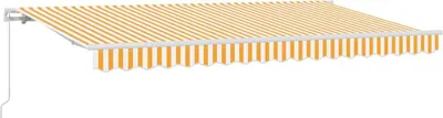 Zdjęcie produktu dla vidaXL Markiza zwijana Żółta 400 x 200 cm Tkanina