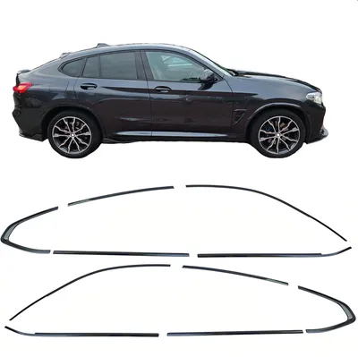 Für BMW X4 G02 ab 2018- Shadow Line Zierleisten Fensterleisten Schwarz Glanz in der Farbe Schwarz von Carparts-Online GmbH