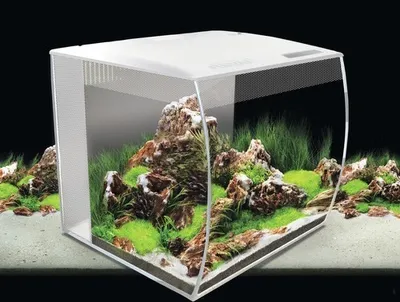 Produktbild von Aquarium Fluval Flex 57 L mit Beleuchtung, Filter und Fernbedienung ohne Unterschrank weiß