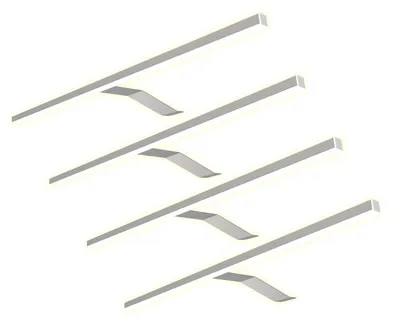 Produktbild von kalb | LED Aufbauleuchte Edelstahl warm neutral für Schranklicht Beleuchtung verchromt 4er Set warmweiß