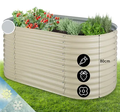 Image de Blumfeldt Jardiniere sur Pieds, Espace Potager sur Pied Jardinage Extérieur, Potager Surélevé en Hauteur, Potager Sureleve Exterieur Jardin et Balcon, Bac Potager sur Pied en Acier, 804L, 1,6 m
