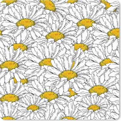Produktbild von MuchoWow® Mauspad Mousepad Blumen - Weiß - Frühling 20x20 cm - Mousepads - Maus Mat - Pad - Mausunterlage - Desk Mat - Bureauartikeln