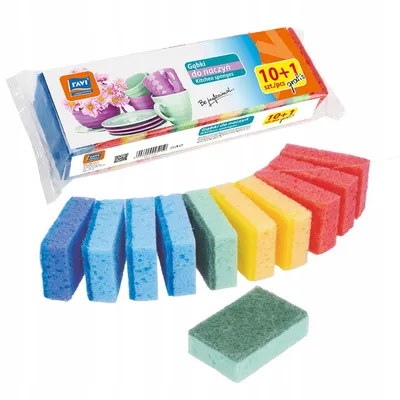 Obrázok produktu pre Kuchynská špongia na umývanie riadu 10+1