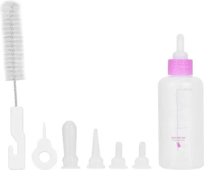Obrázok produktu pre Ekologická detská fľaša 60 ml – sada na kŕmenie s ružovou časťou pre dojčatá.