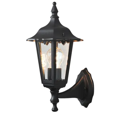 Immagine prodotto di Applique Konstsmide Firenze in alluminio laccato nero con vetro trasparente