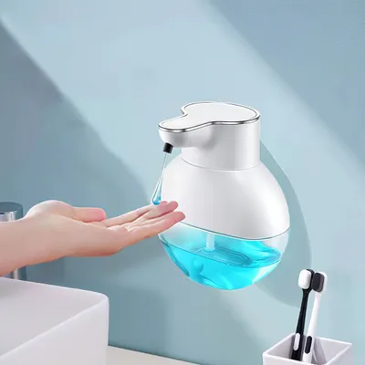 Produktbild von Seifenspender, 400ml, wandmontierter Seifenspender, automatischer Seifenspender, mit Sensor, Type-C wiederaufladbar, für Bad, Küche, Büro
