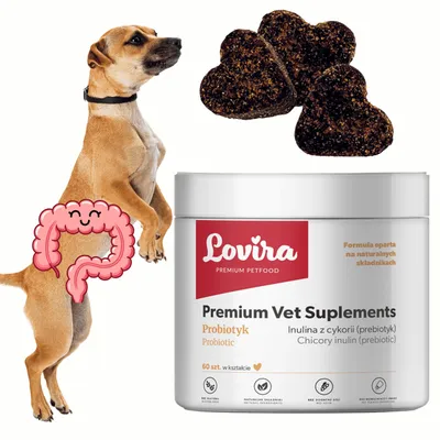 Zdjęcie produktu dla SUPLEMENTY dla PSA na JELITA 60 smaczków PROBIOTYK Flora Balance