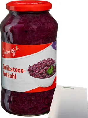 Produktbild von Jeden Tag Delikatess Rotkohl (720ml Glas) + usy Block