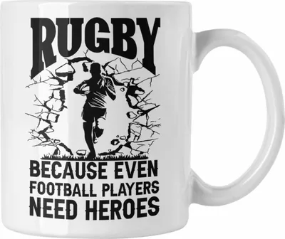 Produktbild von Trendation - Rugby Tasse Geschenk Spruch Geschenkidee für Rugbyspieler (Weiß)