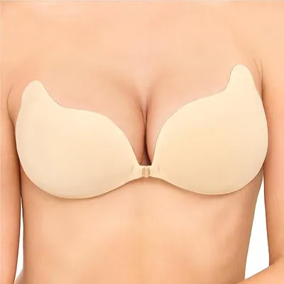 Produktbild von Selbstklebender BH Damen Trägerlos Unsichtbar Push-Up Klebe-BH Rückenfrei Wiederverwendbar Silikon BH für Kleider Hochzeit Party