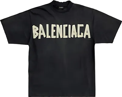 Produktbild von Balenciaga Tape Optik T Shirt Schwarz Uni