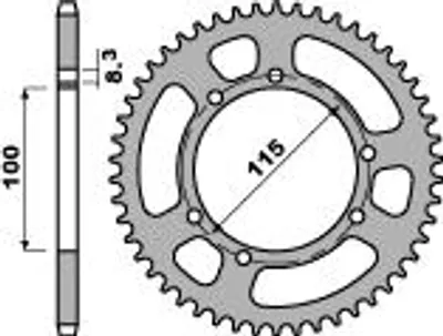Produktbild von Husqvarna 125 Hinteres Kettenrad 4502 50Z F 428 Kette SM/WXE