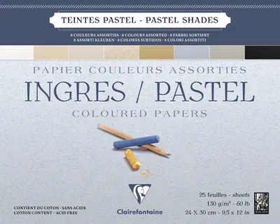 Productafbeelding van Clairefontaine 3329680964875, Schriftenblok met tekenpapier, 130 g/m², 25 vel