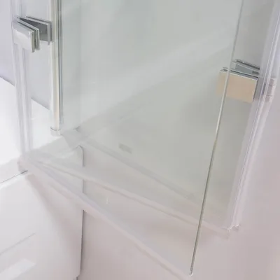 Produktbild von Duschabtrennung Glas 140x130cm NANO Effekt Badewannenfaltwand Schwenkbar Aufsatz