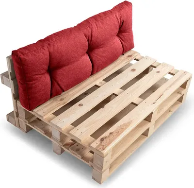 Obrázek produktu pro Polštář z palet, polštář na zahradní pohovku, sedací polštář, N_PPI (opěradlo 120x40, červený)