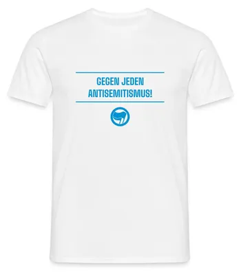 Produktbild von Spreadshirt Gegen Jeden Antisemitimus Männer T-Shirt, XXL, Weiß