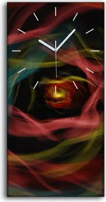 Produktbild von Wandbild Leinwand Bilder mit Uhr Geräuschlos 30x60 Malerei Abstrakte Kunst - weiße Hände