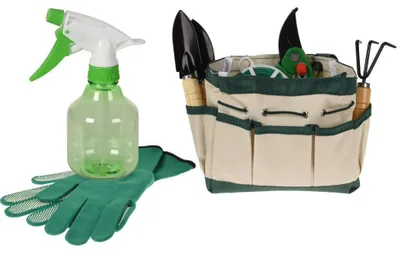 Produktbild von Gartenwerkzeug-Set mit Organizer, 8-teilig