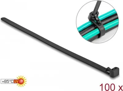 Image de Delock 19066 DELOCK Kabelbinder hitzebeständig L 300 x B 7,6 mm schwarz