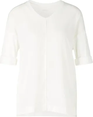 Produktbild von Marc Cain Damen Blusenshirt mit Polokragen in Unifarbe aus der Essentials Kollektion