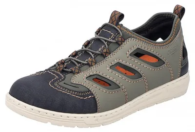 Produktbild von Rieker Herren-Slipper Schwarz-Olive-Pesto-Schwarz, Farbe:grün, EU Größe:40
