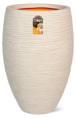 Produktbild von Capi Europe - Gefäß elegant deluxe Rib NL - Kiesel - 38x58 - KPER1131