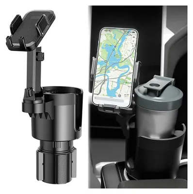 Productafbeelding van Autobekerhouder, 360 graden draaibaar, 2-in-1 telefoonhouder, voor auto