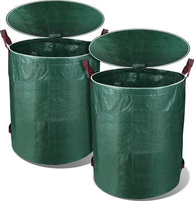 Produktbild von Clanmacy Gartensack mit Deckel Gartenabfallsack verschließbar Laubsack 2er Set 272 L Garten Sack