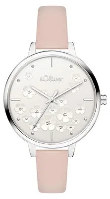 Productafbeelding van s.Oliver dameshorloge - Rond - Zilver - 36 mm - Elegant dameshorloge van metaal met kwaliteitsuurwerk