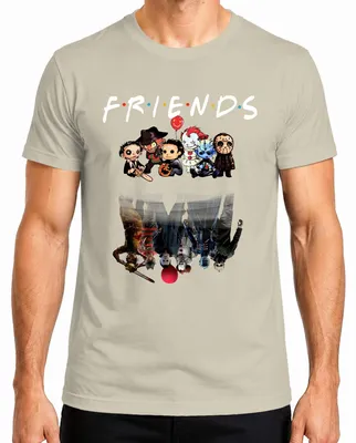 Immagine prodotto di Maglietta da uomo FRIENDS Horror Icons Pennywise Michael Jason Freddy Pinhead, Nature, L
