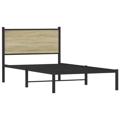 Obrázek produktu pro Kovový rám postele bez matrace dub sonoma 100 x 190 cm