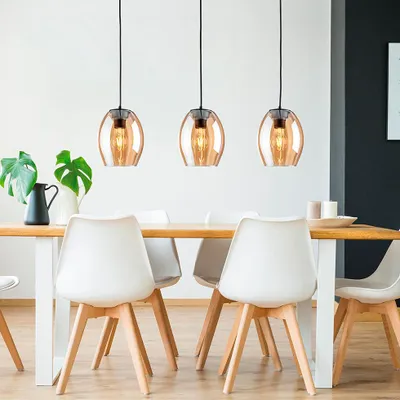 Produktbild von Pendelleuchte DP28 Glas 3flammig Amber