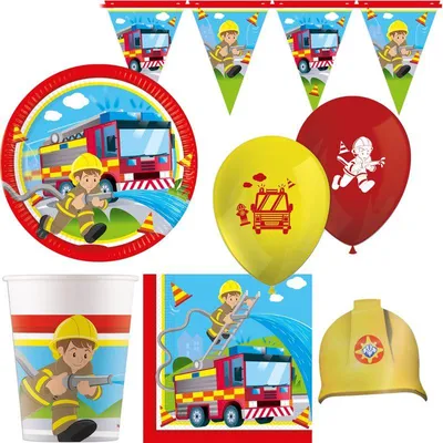 Produktbild von Feuerwehr Deko Kindergeburtstag Partyset