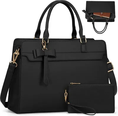 Produktbild von RAINSMORE Handtasche Damen 15.6 Zoll Laptoptasche Schwarz