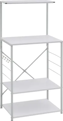 Produktbild von Mikrowellenregal Weiß 60x39,6x123 cm Holzwerkstoff