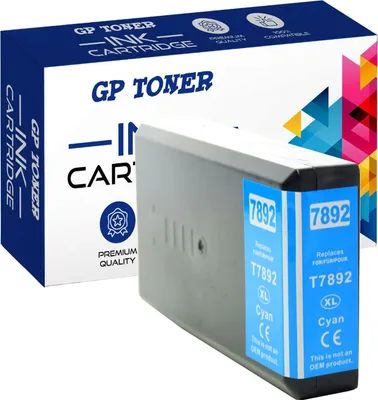 Produktbild von Druckerpatronen für Epson T7892 XXL WorkForce Pro WF-5110DW WF-5190DW WF-5620DWF WF-5690DWF - Cyan