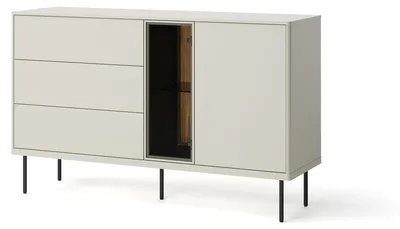 Productafbeelding van Kommode 1D3S1W 133 met verlichting, kleur: kasjmir/donkere eik, model: EPIRO EP03