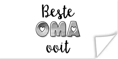 Produktbild von MuchoWow® Poster Sprichwörter - Zitate Beste Oma aller Zeiten - Oma - Muttertag - schwarz-weiß 40x20 cm - Poster für die Wand - Poster Schlafzimmer