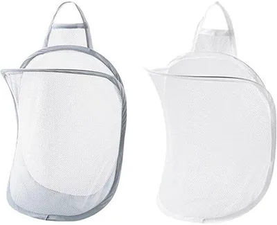 Obrázek produktu pro Skládací věšák na prádlo v bílé a šedé barvě, 2 kusy
