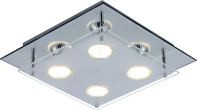 Produktbild von LED Glasleuchte, Chrom, Spiegelrand, Glas, Länge 27 cm