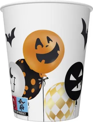Obrázek produktu pro HALLOWEEN Papírové kelímky 250 ml 8 ks
