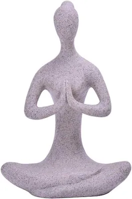 Produktbild von Kreative Hars Yoga Figürchen für Heimdekoration Weiss