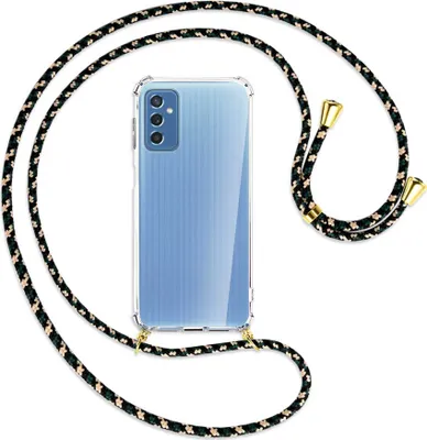 Produktbild von Handykette Backcover-Schutzhülle mit Band (Metall goldfarben) für Samsung Galaxy M52 5G (M526) - camouflage