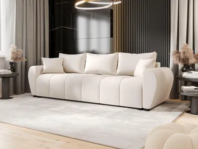 Image de BEDANTE SOFA MOLISA avec fonction sommeil COSMIC 10 Beige Canapé avec coffre de rangement Canapé salon Canapé-lit Coffre de rangement Canapé-lit
