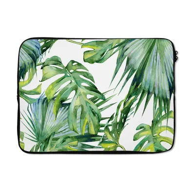Produktbild von MuchoWow® Laptop Hülle 13 Zoll Monstera - Muster - Aquarell - Mädchen - Kinder - Jungen - Kinder Laptoptasche - Laptophülle - Sleeve - Rundumschutz