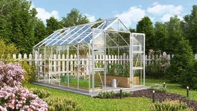 Produktbild von Vitavia Gewächshaus "Domus 11500" aluminium 11,5 m² 3 mm ESG