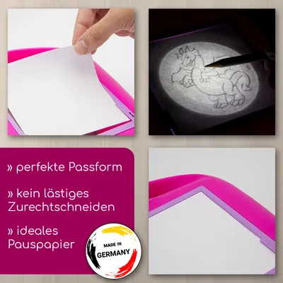 Produktbild von Ersatzpapier für Projektor Zeichenspaß - quadratisch I Papier-Zuschnitte in 10,5 x 10,5 cm zum Nachfüllen I 1000 Blatt I dv923
