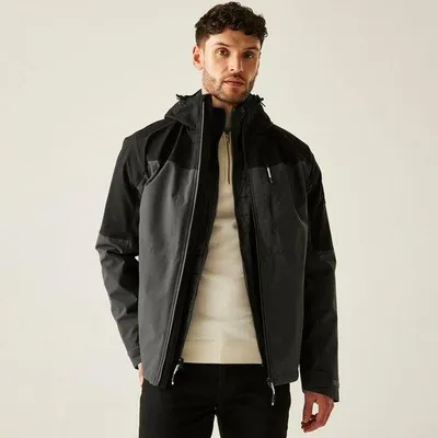 Produktbild von Regatta Regatta Wentwood 3-in-1 Wasserdichte Jacke - Herren - Atmungsaktiv - Mit Kapuze - Grau/Schwarz - Größe M