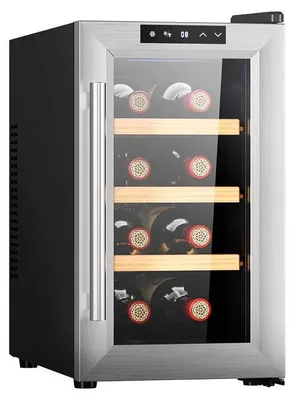 Productafbeelding van Cecotec 02708, thermo-elektrische wijnkoeler, vrijstaand, voor 8 flessen, 65 W, , roestvrij staal