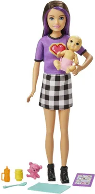 Immagine prodotto di Barbie tata + bambino/accessori